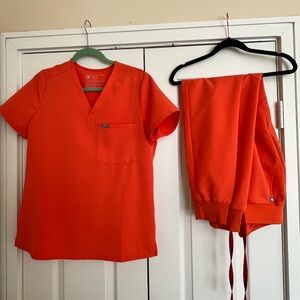 LIMITED EDITION Sunset Orange Figs Scrub Set